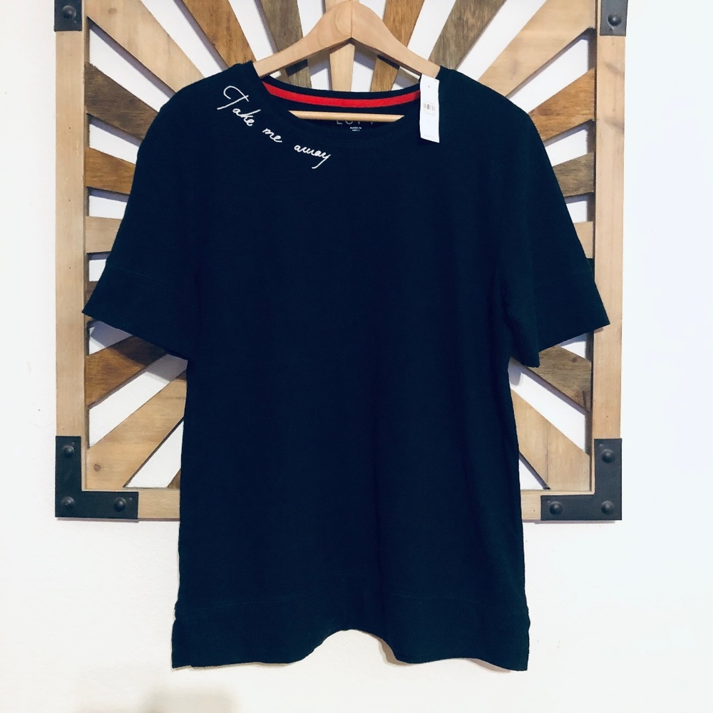 LOFT Take Me Away Embroidered Sweatshirt
